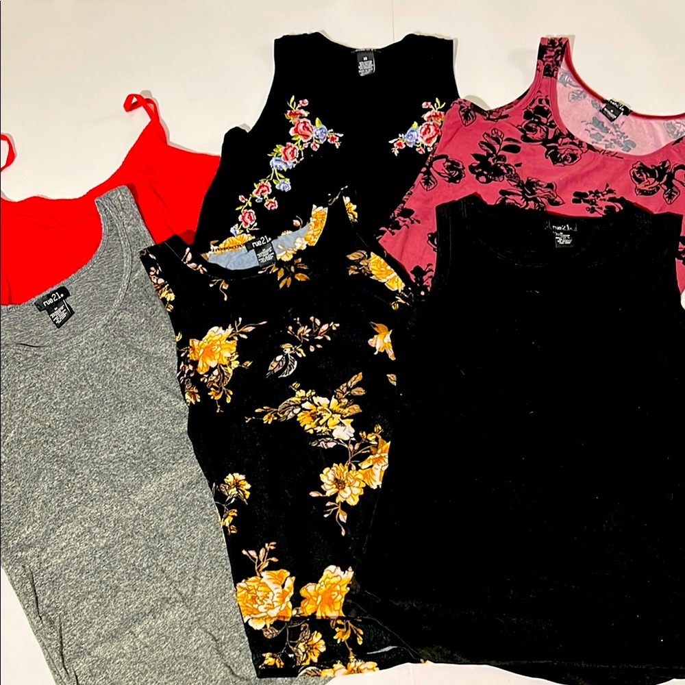 Colorful Tank Top Collection from Rue 21 floral medium black embroidered summer